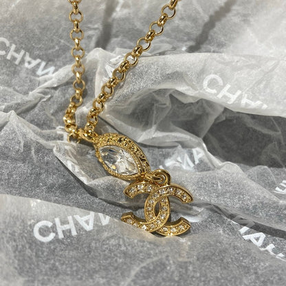 CC 26C Vintage Diamond Pendant Necklace