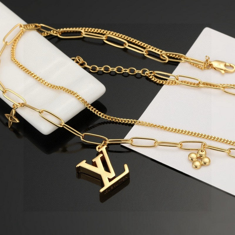 Louis Pink Crystal Necklace