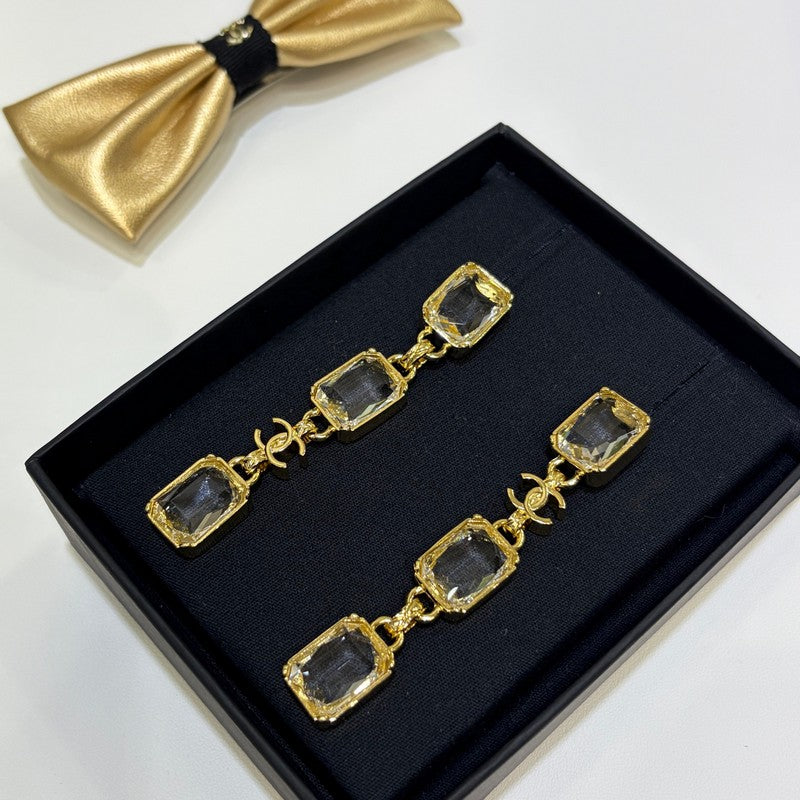 CC 26P Crystal Gold Earrings
