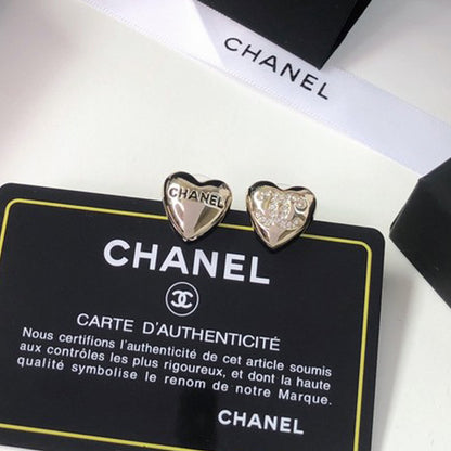 CC Diamond Heart Earrings