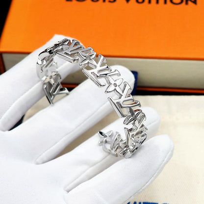 Louis Monogram White Gold Bracelet
