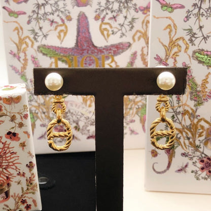 CD Tribales Pearl Drop Earrings
