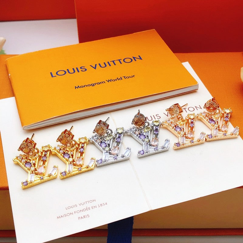 Louis Iconic Color Crystal Earrings