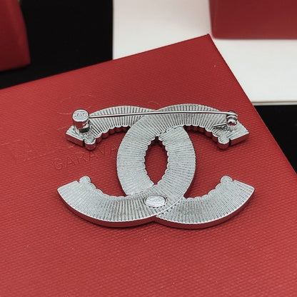 CC Crystal Gold Brooch