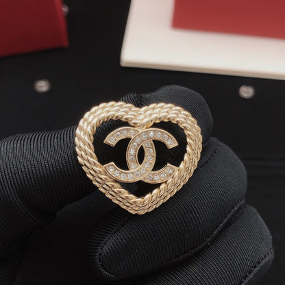 CC Heart Diamond Earrings