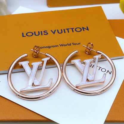 Louis Louise Hoop Pearls Earrings