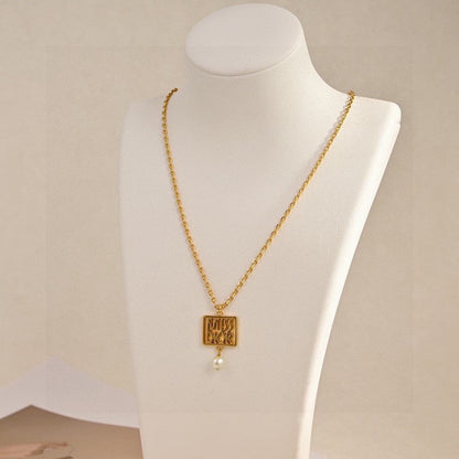CD Square Necklace