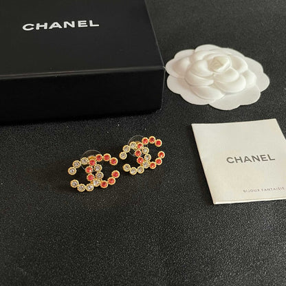 CC Red Crystal Earrings