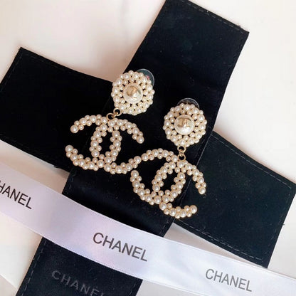 CC Pearl Drop Earrings