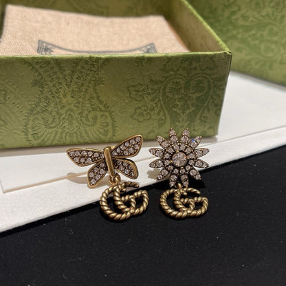 GG Diamond Butterfly Earrings