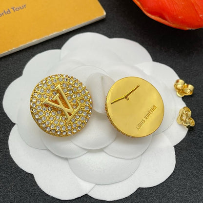 Louis Diamond Round Earrings