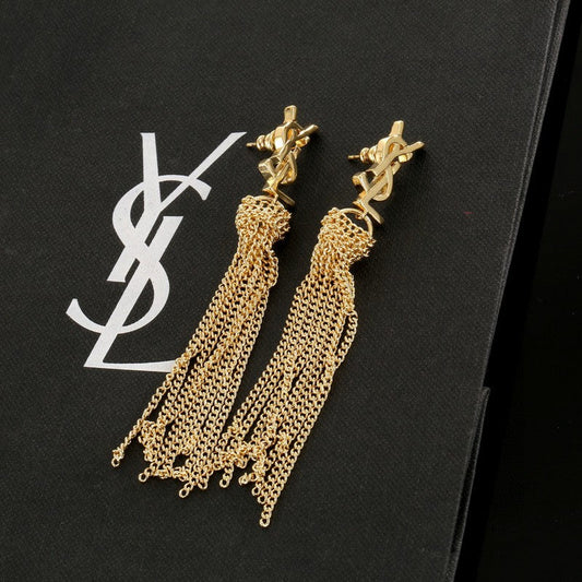 Saint Tassel Gold Earrings
