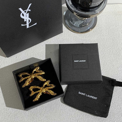 Saint 26C Butterfly Gold Earrings