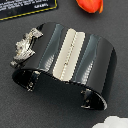 CC Gold Black Resin Bracelet