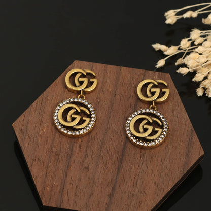 GG Crystals Vintage Earrings