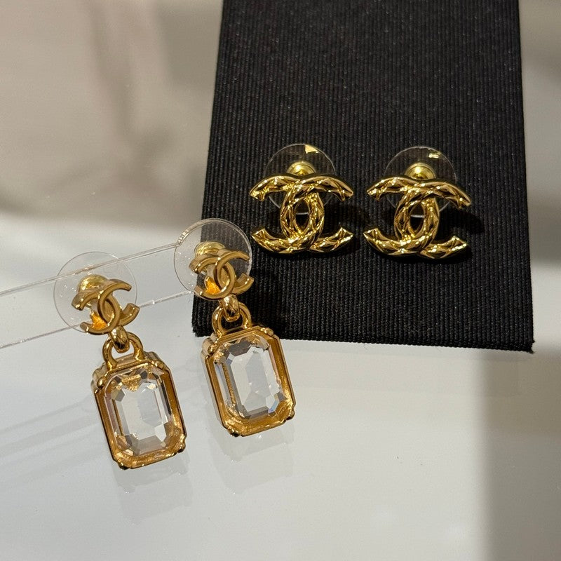 CC 26P Crystal Gold Earrings