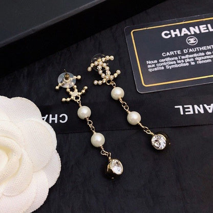 CC Crystal Long Earrings