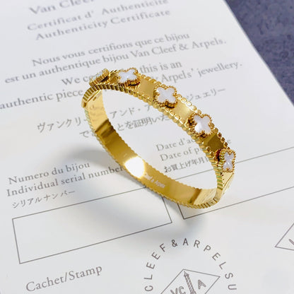 18K Perlée Clovers Bracelet