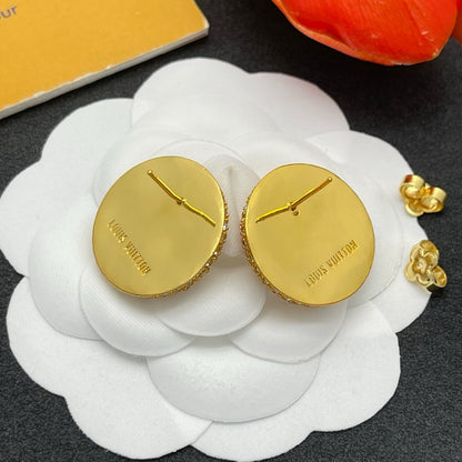 Louis Diamond Round Earrings