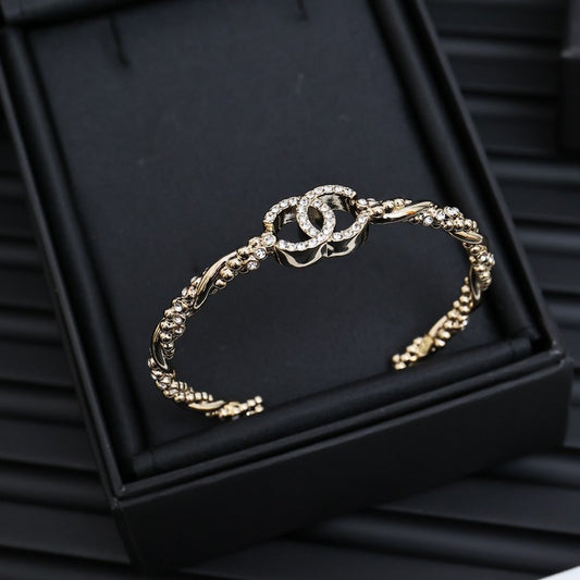 CC Pave Diamond Cuff Bracelet