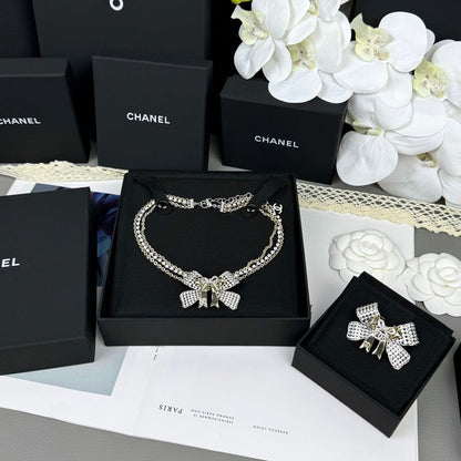 CC 25K Bow Tie Choker Necklace