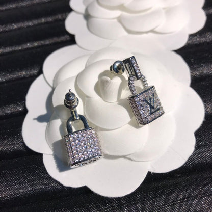 Louis Diamond Lock Earrings