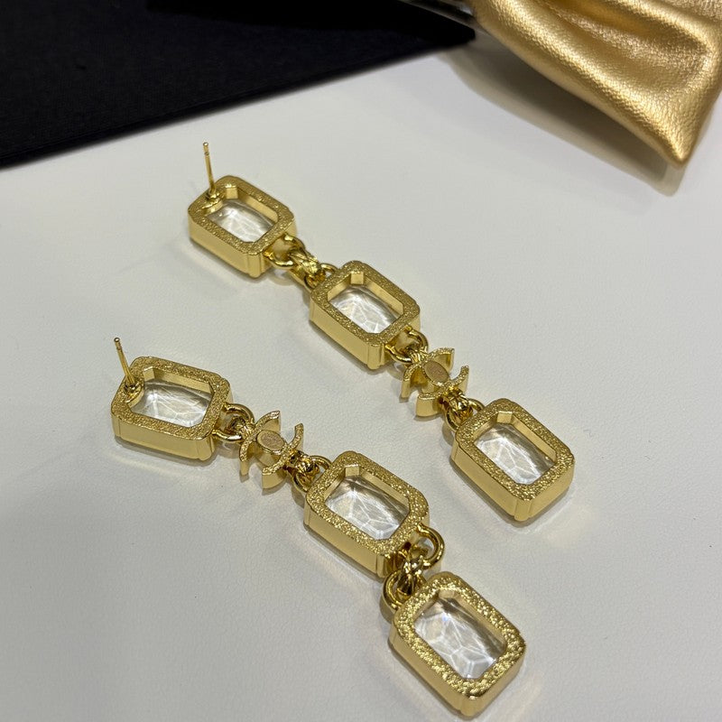 CC 26P Crystal Gold Earrings