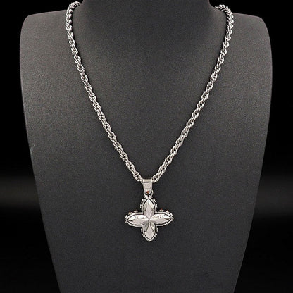 Louis Flower Studs Necklace