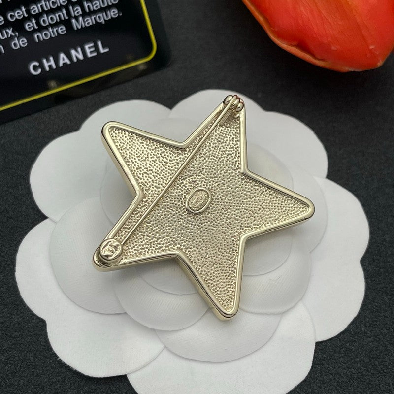 CC Star Gold Brooch