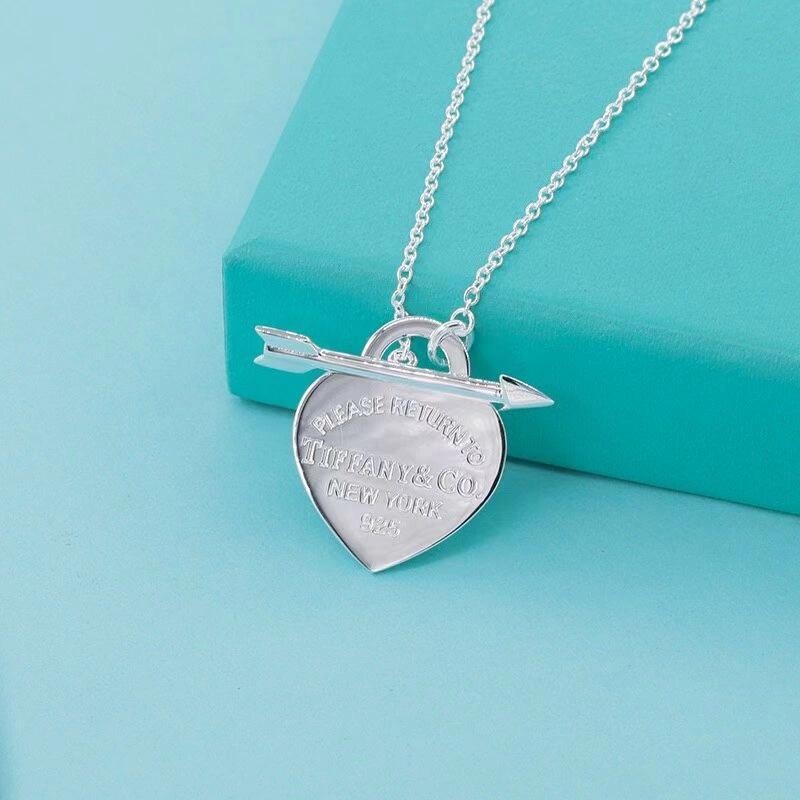 18K Tiff Heart Bow Necklace
