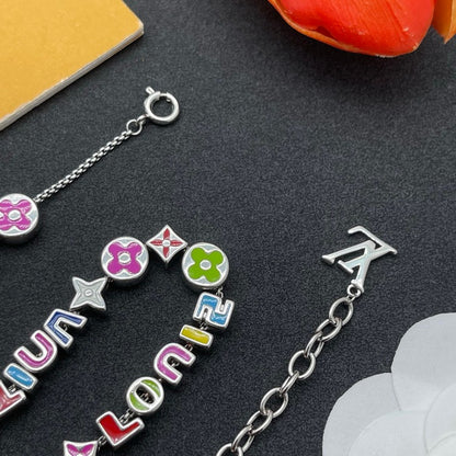 Louis Color Script Gold Necklace