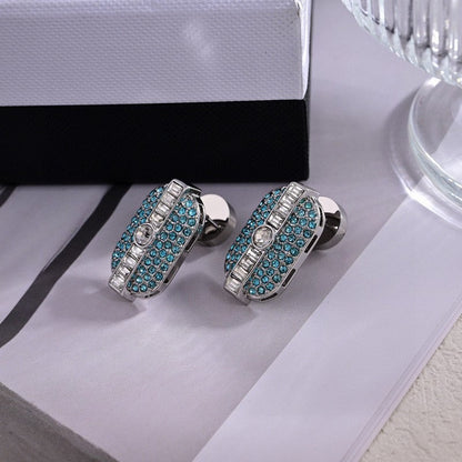 Miu Green Crystals Earrings