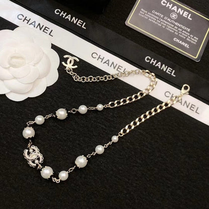 CC 24B Black & White Pearl Necklace