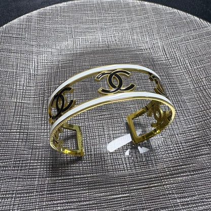 CC Hollow Gold Cuff Bracelet
