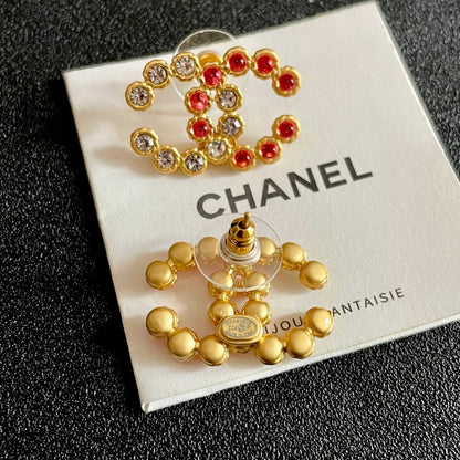 CC Red Crystal Earrings