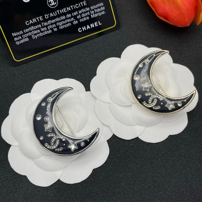 CC Moon Gold Brooch
