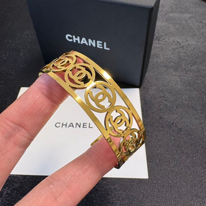 CC Wide Gold Bracelet