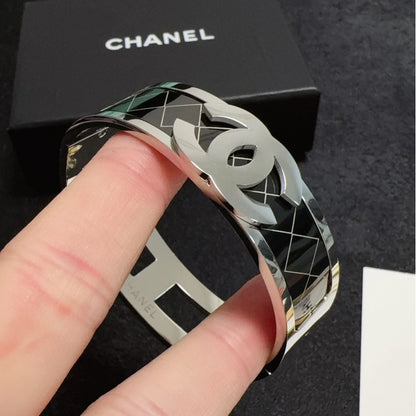 18K CC Black Gold Cuff Bracelet