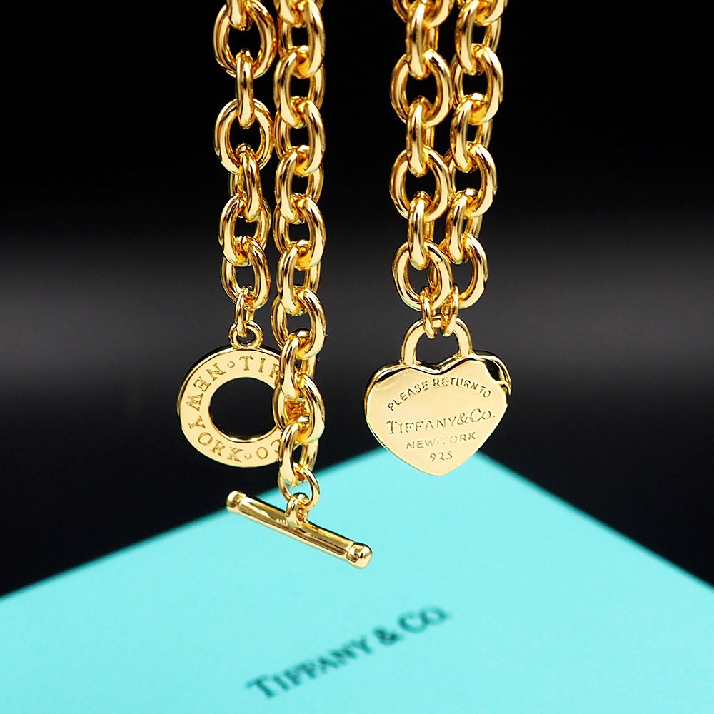 Tiff Tag Chain Necklace