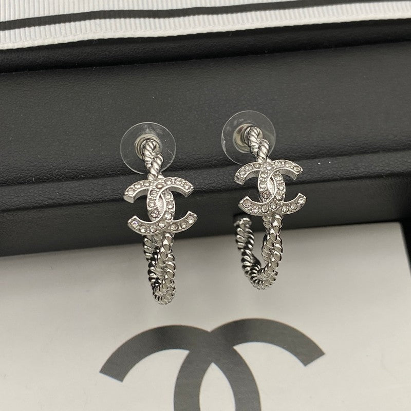 18K CC Coco Diamond Earrings
