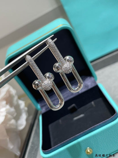 Tiff HardWear Large Link Diamonds Earrings