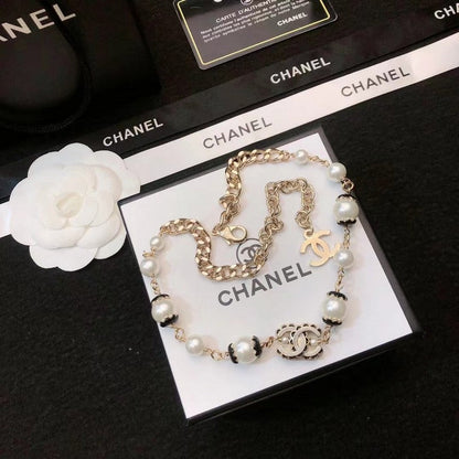 CC 24B Black & White Pearl Necklace