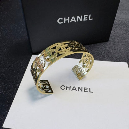 CC Wide Gold Bracelet