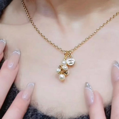 CC 26P Grape Pearl Gold Necklace