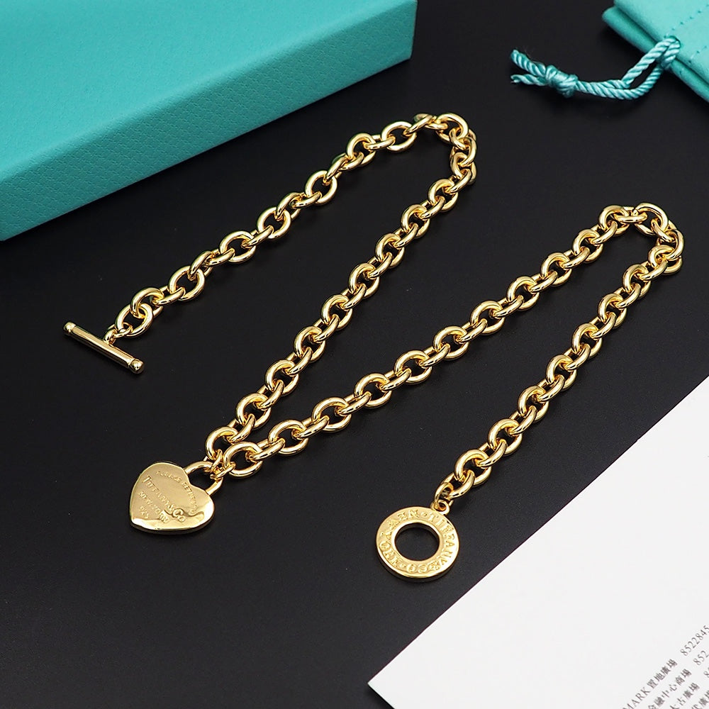 Tiff Tag Chain Necklace