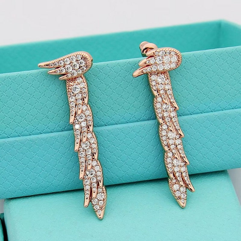 Tiff Bird on a Rock by Tiffany Drop Earrings