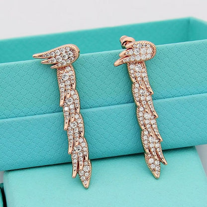 Tiff Bird on a Rock by Tiffany Drop Earrings