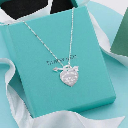 18K Tiff Heart Bow Necklace