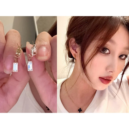 Saint Crystal White Gold Earrings
