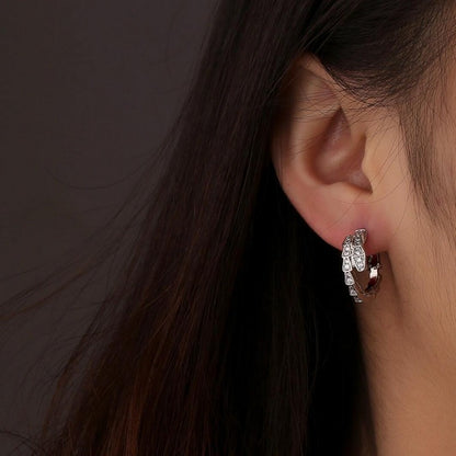 BVLG Serpenti Diamond Gold Earring